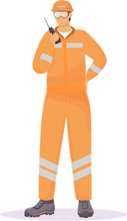 Man in reflective suit Illustration