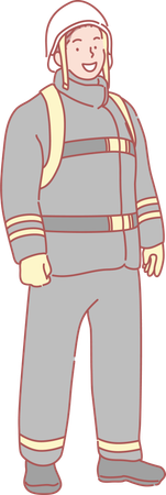 Man in safety suit  Illustration