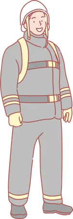 Man in safety suit  Illustration