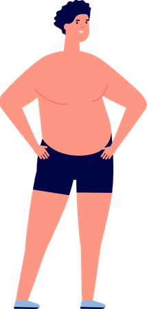 Man in shorts Illustration