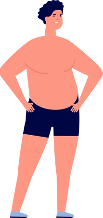 Man in shorts Illustration