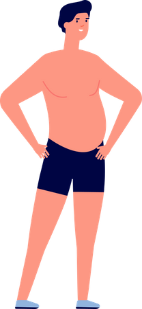 Man in shorts  Illustration