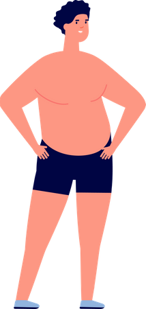 Man in shorts  Illustration