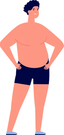 Man in shorts  Illustration