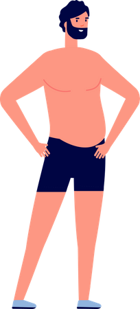 Man in shorts  Illustration