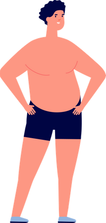 Man in shorts  Illustration