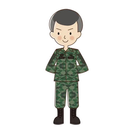 Man in soldier uniform  Illustration