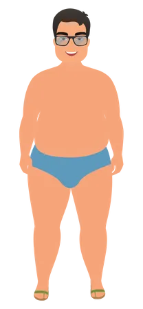 Man In Swimming cloth  Illustration