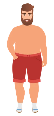 Man In Swimming Suit  Illustration