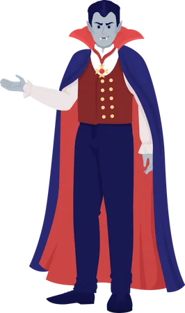 Man in vampire costume Illustration