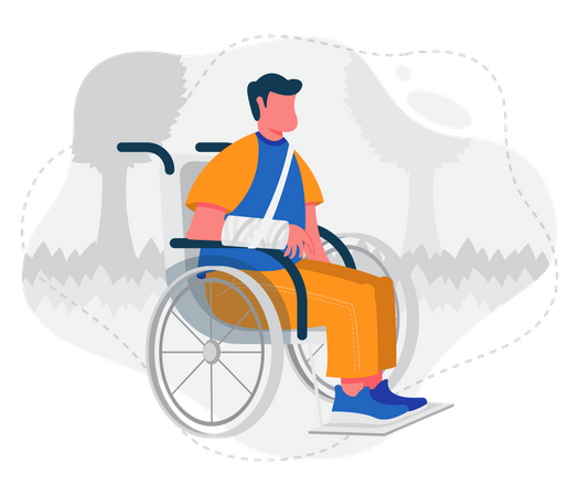 Man in wheelchair  Illustration