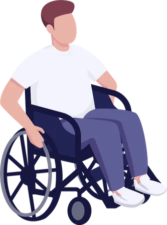 Man in wheelchair  Illustration