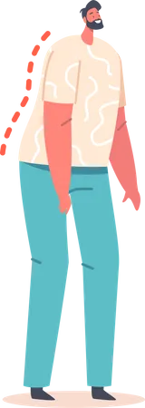 Man in Wrong Standing Position  Illustration