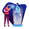 hologram man illustration free download