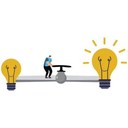 Man Invent in new idea  Illustration