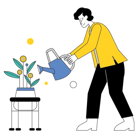 Man investing money  Illustration