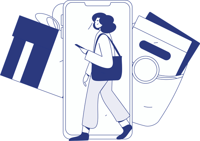 Man invests in wallet money  Illustration