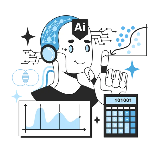 Regression Artificial Neural Network Application Self Learning Computing System For Data Processing Deep Machine Learning Modern Technology Flat Vector Illustration Illustration