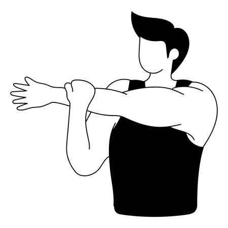Man is doing body stretching  Illustration