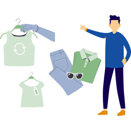 Man is doing laundry promotion  Illustration