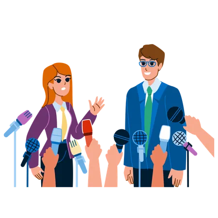 Politican Man Woman Vector Politics Conference Event Campaign Business Government Publi Crowd Convention Politican Man Woman Character People Flat Cartoon Illustration Illustration