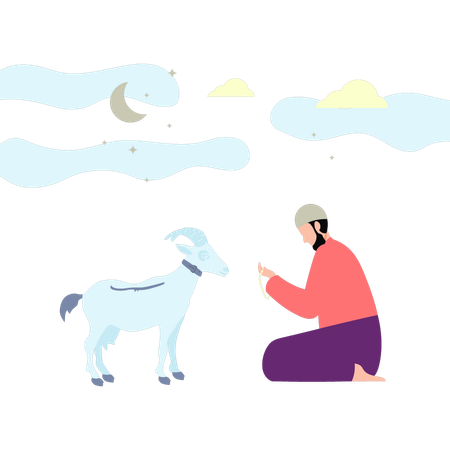 Man is praying  Illustration