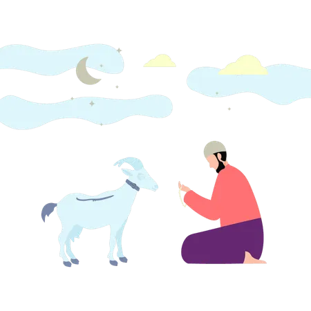 Man is praying  Illustration