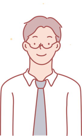 Man is standing and happy  Illustration