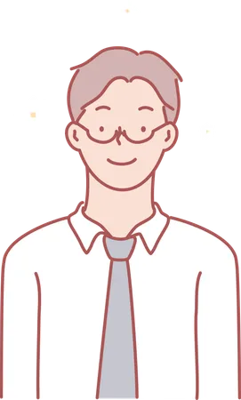 Man is standing and happy  Illustration