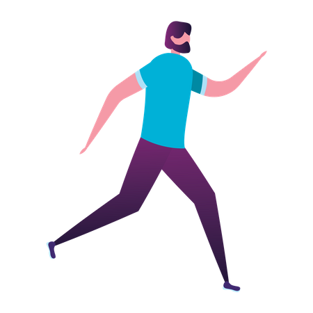 Man jogging Illustration