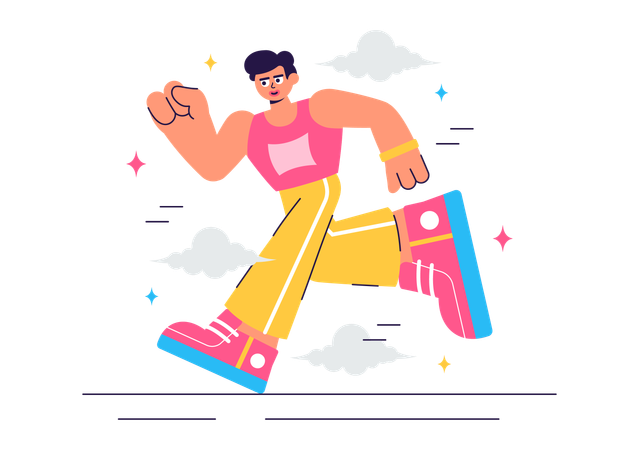 Man Jogging  Illustration