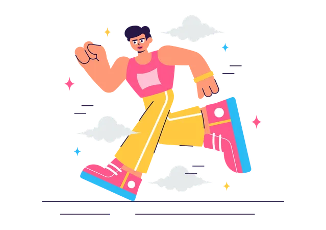 Man Jogging  Illustration