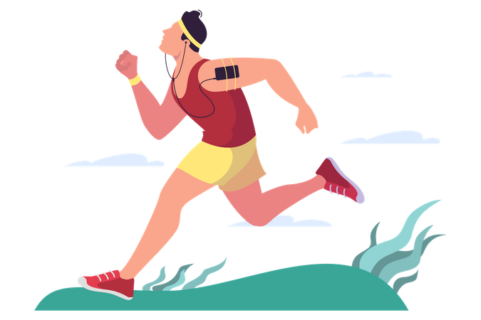 Man jogging  Illustration