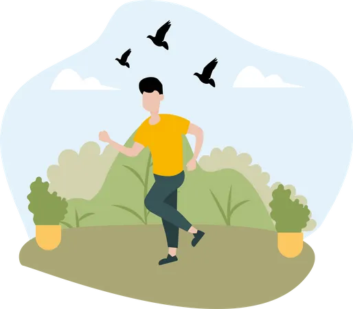 Man jogging  Illustration