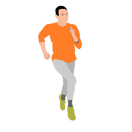 Man Jogging  Illustration