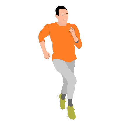 Man Jogging  Illustration