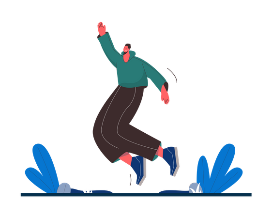 Man jumping Illustration
