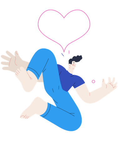 Man Jumping In Air Illustration