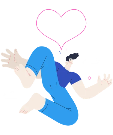 Man Jumping In Air Illustration