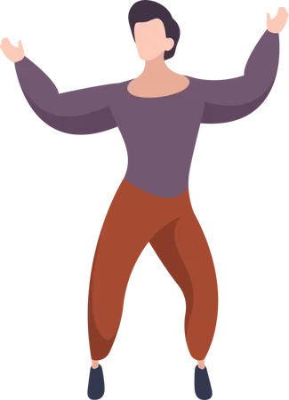 Man jumping in air  Illustration