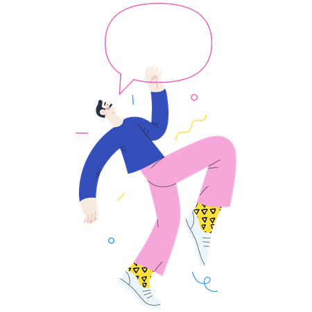 Man Jumping In Air  일러스트레이션