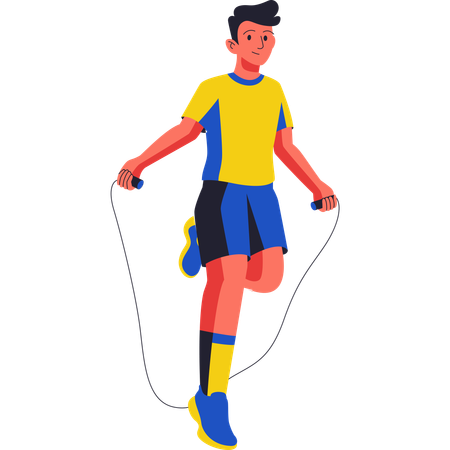 Man Jumping Rope  Illustration