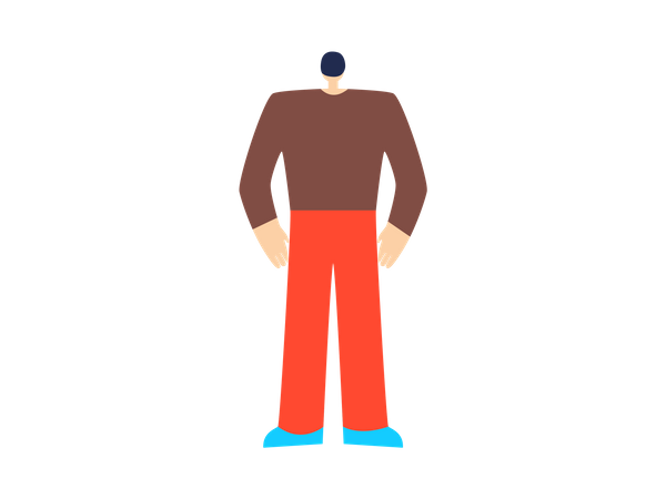 Man learning dance  Illustration