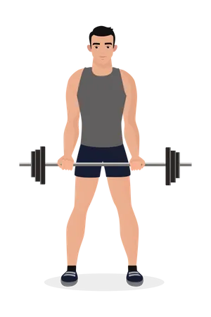 Man Lifting Weight  Illustration