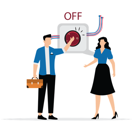 Man listening to employee opinion  Illustration