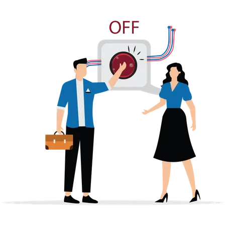 Man listening to employee opinion  Illustration