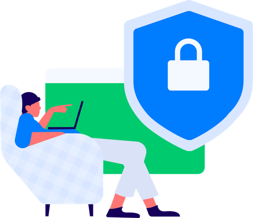 Man looking account login  Illustration