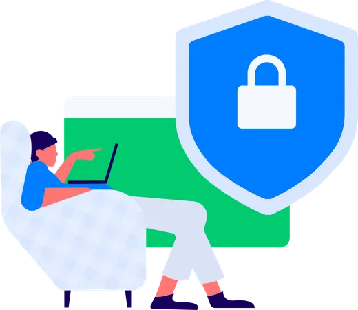 Man looking account login  Illustration
