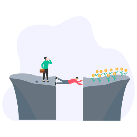 Man looking Career Path  Illustration