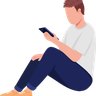 sitting person illustration